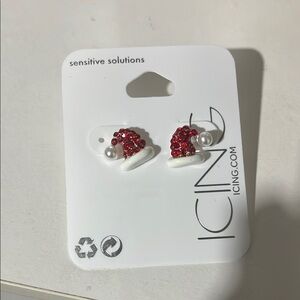 Icing Red Santa Hat Earrings